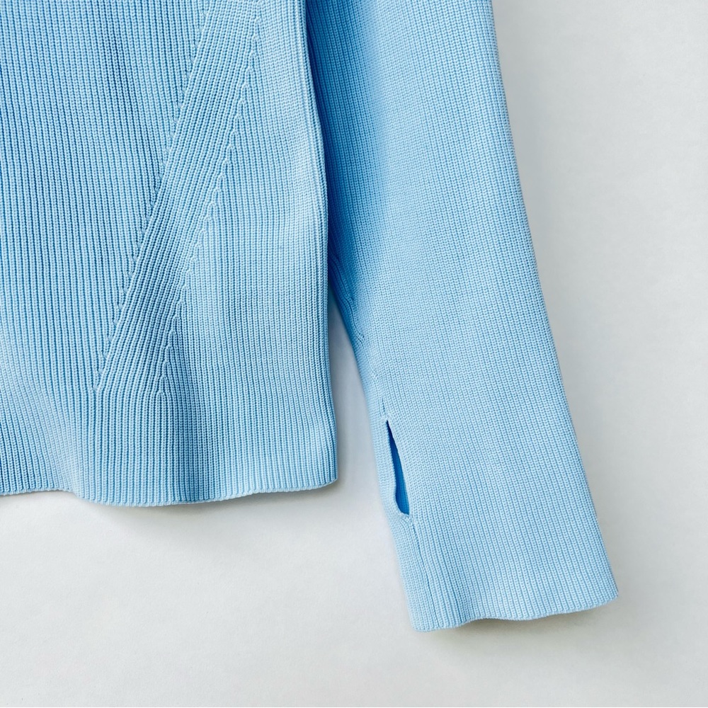 Helmut Lang ribbed knit base sweater in baby blue - Picture 7 of 7